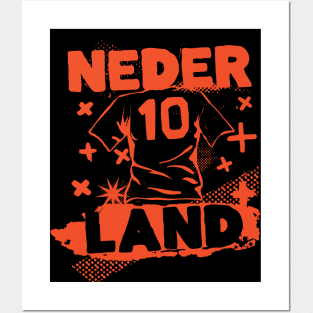 Vintage Netherlands Football // Retro Grunge Dutch Soccer Posters and Art